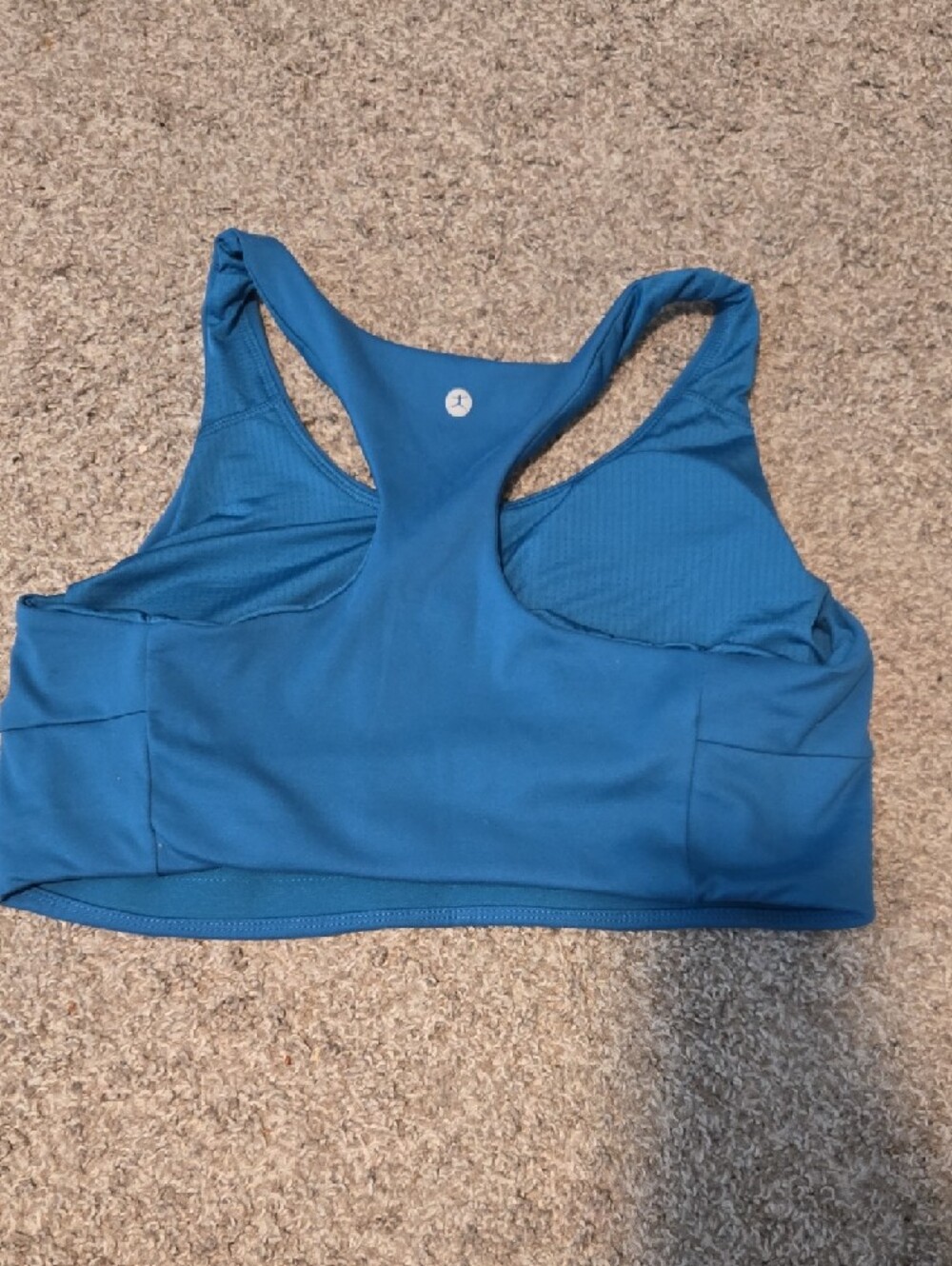 Blue Racerback Sports Bra - Smooth Support - Picture 2 of 4
